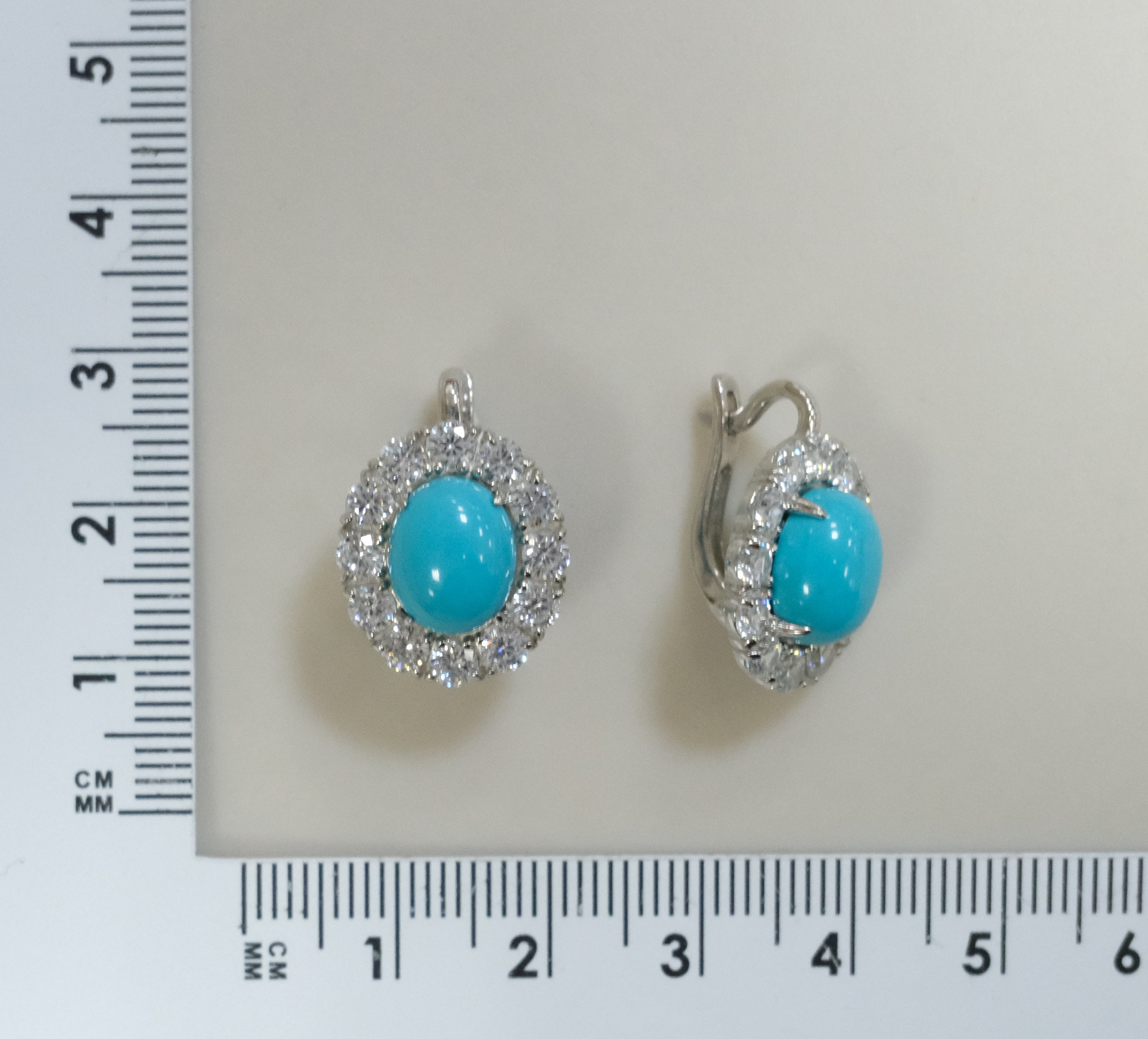 Серебряные серьги с бирюзой